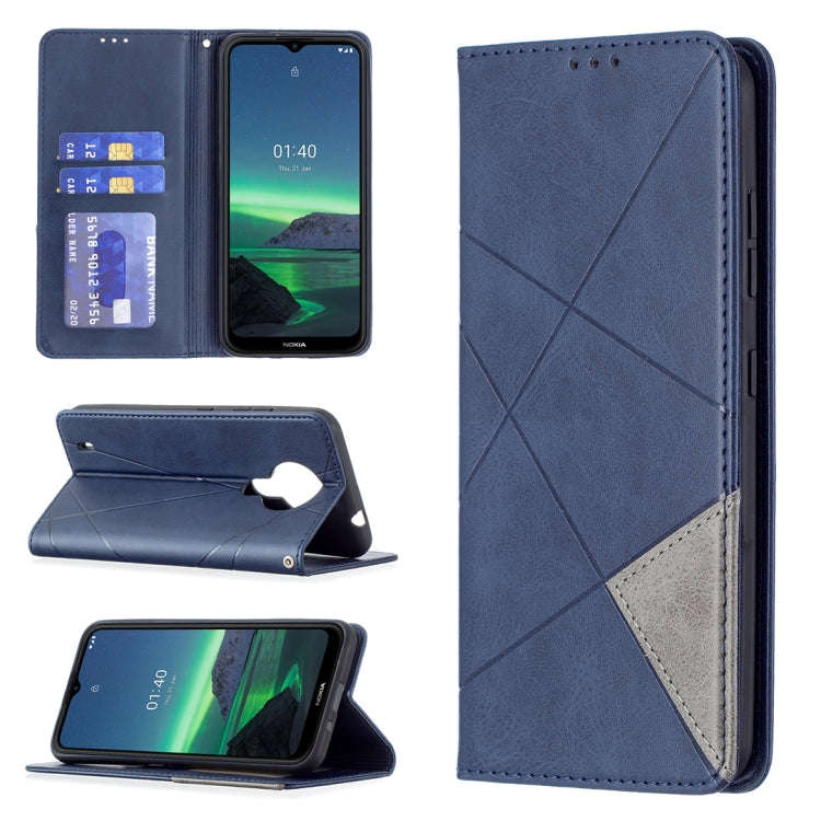 Rhombus Texture Horizontal Flip Magnetic Leather Case with Holder & Card Slots & Wallet, For Sams...