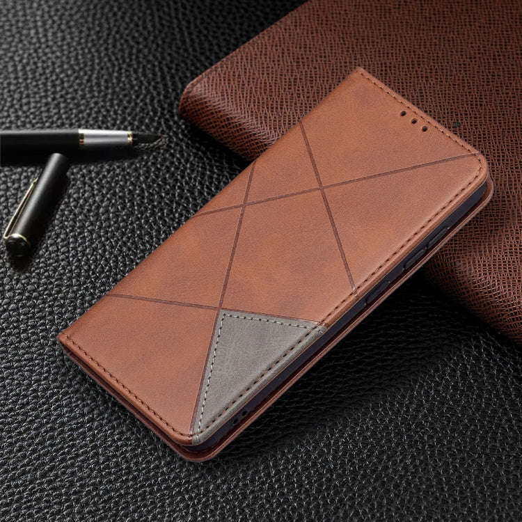 Rhombus Texture Horizontal Flip Magnetic Leather Case with Holder & Card Slots & Wallet, For Sams...