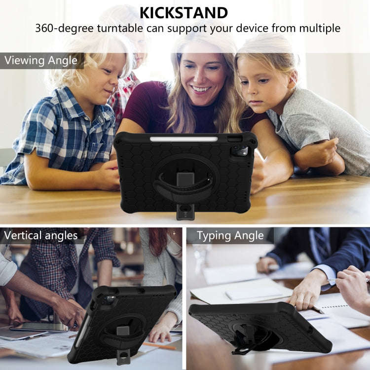 360 Degree Rotation Honeycomb Shockproof Silicone PC Protective Case with Holder & Shoulder Strap...