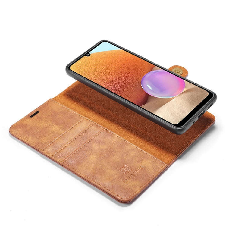 DG.MING Crazy Horse Texture Flip Detachable Magnetic Leather Case with Holder & Card Slots & Wall...