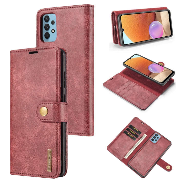 DG.MING Crazy Horse Texture Flip Detachable Magnetic Leather Case with Holder & Card Slots & Wall...