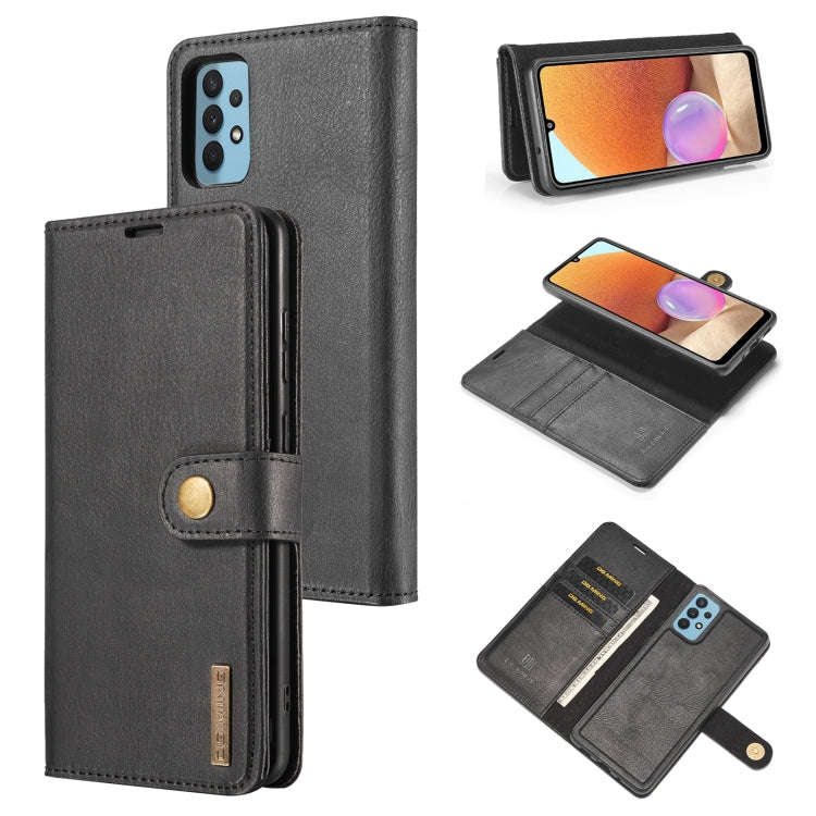 DG.MING Crazy Horse Texture Flip Detachable Magnetic Leather Case with Holder & Card Slots & Wall...