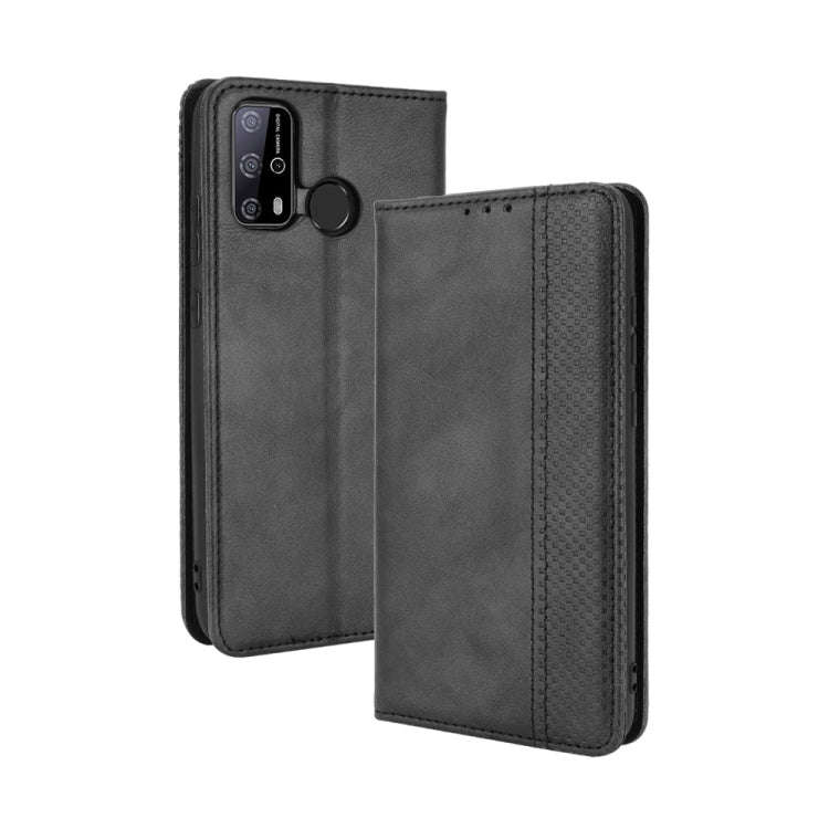 Magnetic Buckle Retro Crazy Horse Texture Horizontal Flip Leather Case with Holder & Card Slots &...