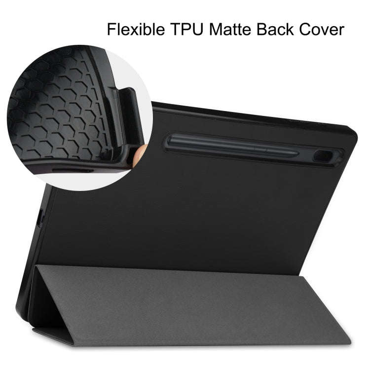 Pure Color Horizontal Flip TPU + PU Leather Case with Three-folding Holder & Sleep / Wake-up Func...