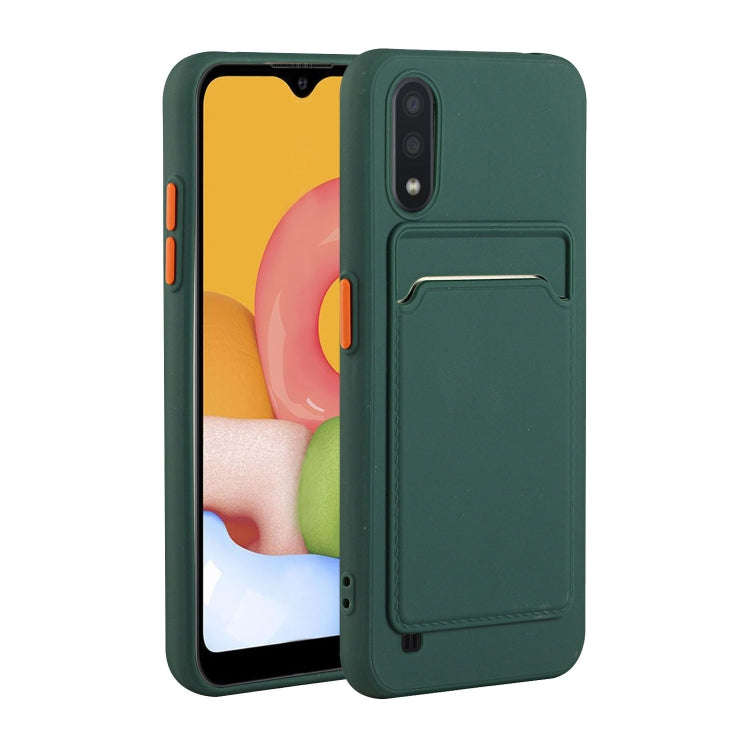 Card Slot Design Shockproof TPU Protective, For Samsung Galaxy A01, For Samsung Galaxy A02, For S...