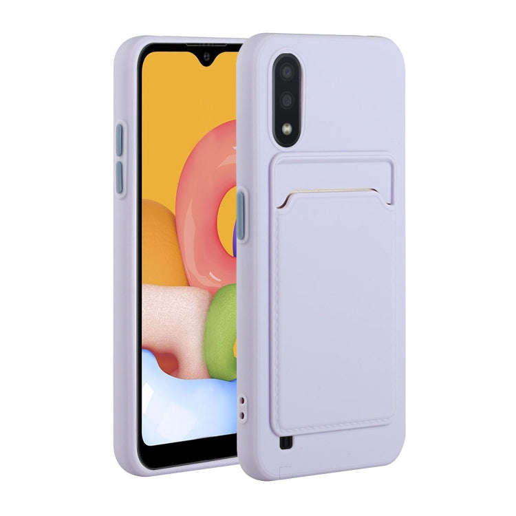 Card Slot Design Shockproof TPU Protective, For Samsung Galaxy A01, For Samsung Galaxy A02, For S...