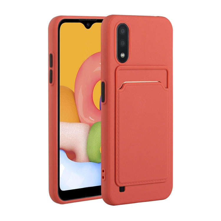 Card Slot Design Shockproof TPU Protective, For Samsung Galaxy A01, For Samsung Galaxy A02, For S...