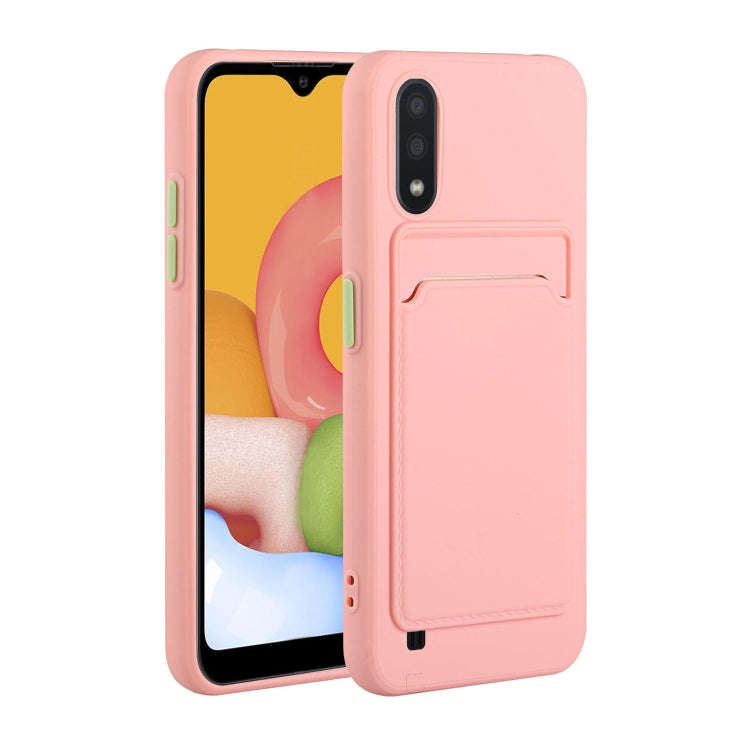 Card Slot Design Shockproof TPU Protective, For Samsung Galaxy A01, For Samsung Galaxy A02, For S...