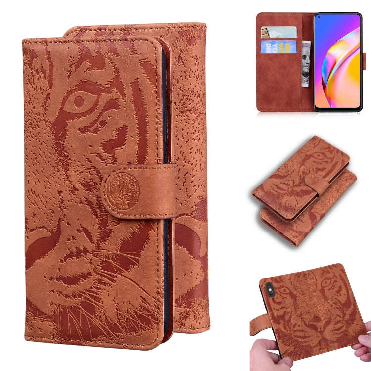 Tiger Embossing Pattern Horizontal Flip Leather Case with Holder & Card Slots & Wallet, For OPPO ...