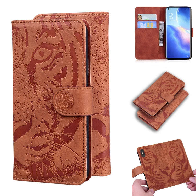 Tiger Embossing Pattern Horizontal Flip Leather Case with Holder & Card Slots & Wallet, For OPPO ...
