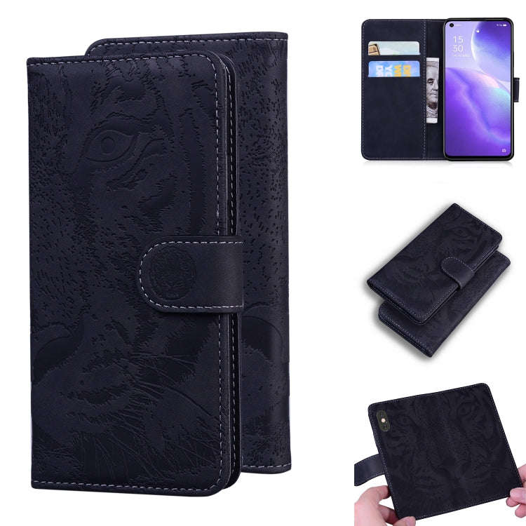 Tiger Embossing Pattern Horizontal Flip Leather Case with Holder & Card Slots & Wallet, For OPPO ...