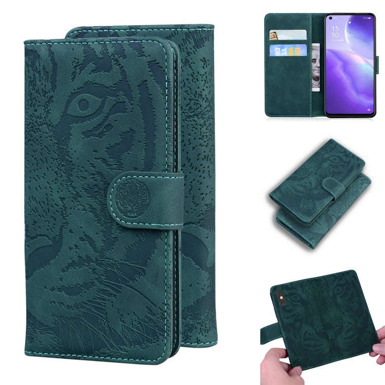 Tiger Embossing Pattern Horizontal Flip Leather Case with Holder & Card Slots & Wallet, For OPPO ...