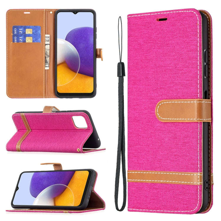 Color Matching Denim Texture Horizontal Flip Leather Case with Holder & Card Slots & Wallet & Lan...