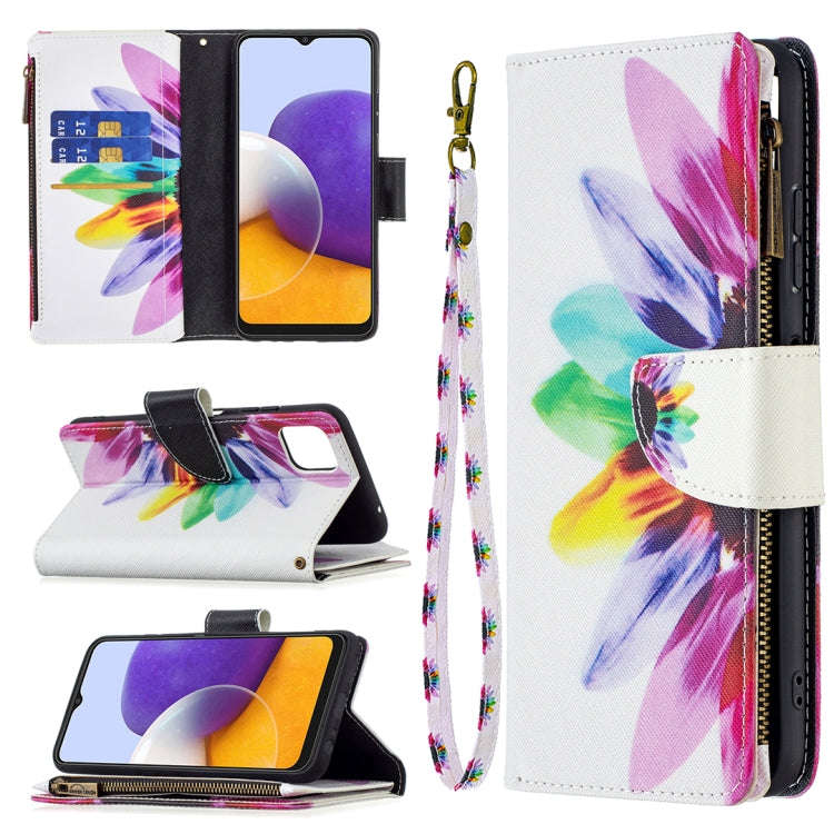 Colored Drawing Pattern Zipper Horizontal Flip Leather Case with Holder & Card Slots & Wallet, Fo...