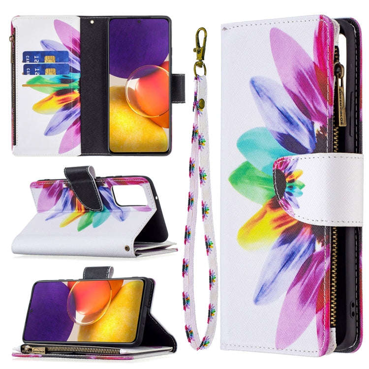 Colored Drawing Pattern Zipper Horizontal Flip Leather Case with Holder & Card Slots & Wallet, Fo...