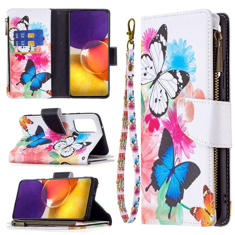 Colored Drawing Pattern Zipper Horizontal Flip Leather Case with Holder & Card Slots & Wallet, Fo...