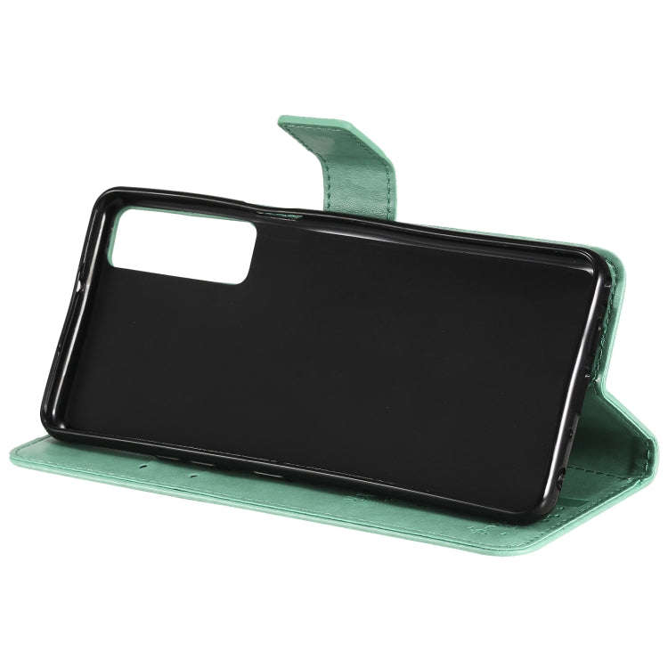 Tree & Cat Pattern Pressed Printing Horizontal Flip PU Leather Case with Holder & Card Slots & Wa...