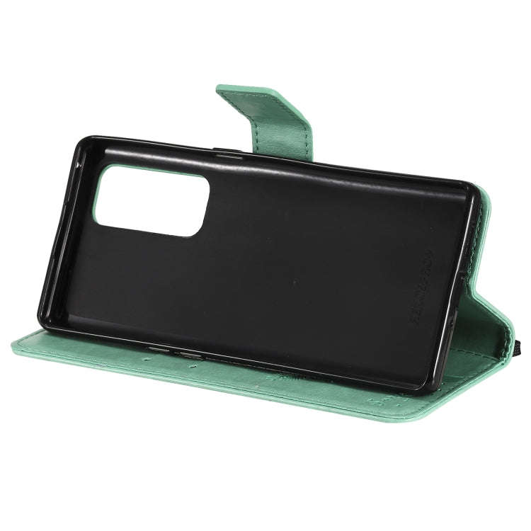 Tree & Cat Pattern Pressed Printing Horizontal Flip PU Leather Case with Holder & Card Slots & Wa...