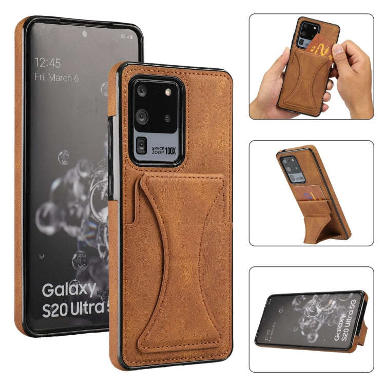 Ultra-thin Shockproof Protective Case with Holder, For Samsung Galaxy S20 Ultra, For Samsung Gala...