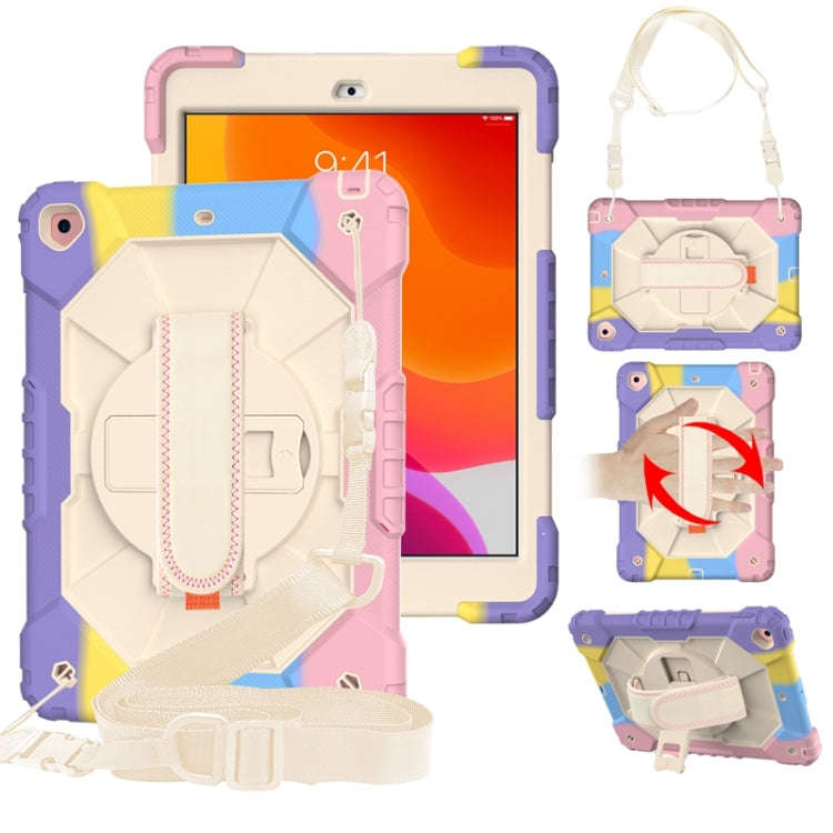 Contrast Color Robot Shockproof Silicon + PC Protective Case with Holder & Shoulder Strap, For iP...