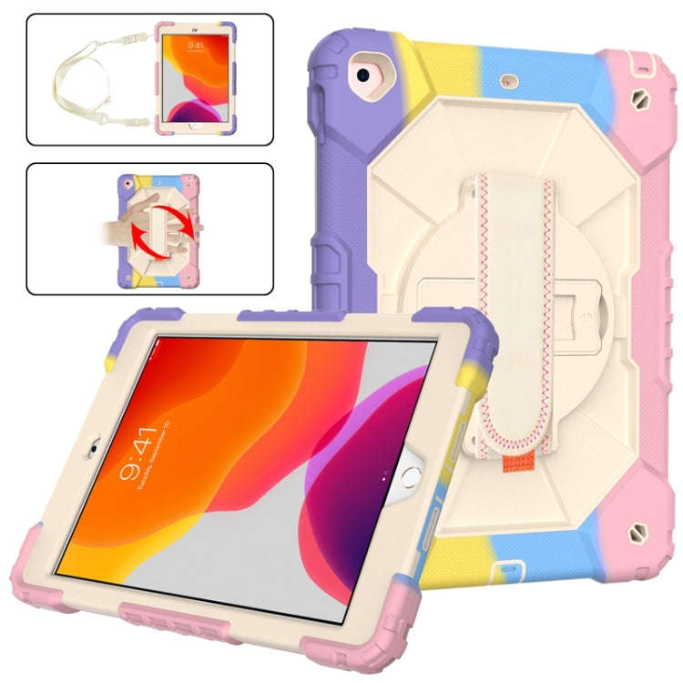 Contrast Color Robot Shockproof Silicon + PC Protective Case with Holder & Shoulder Strap, For iP...