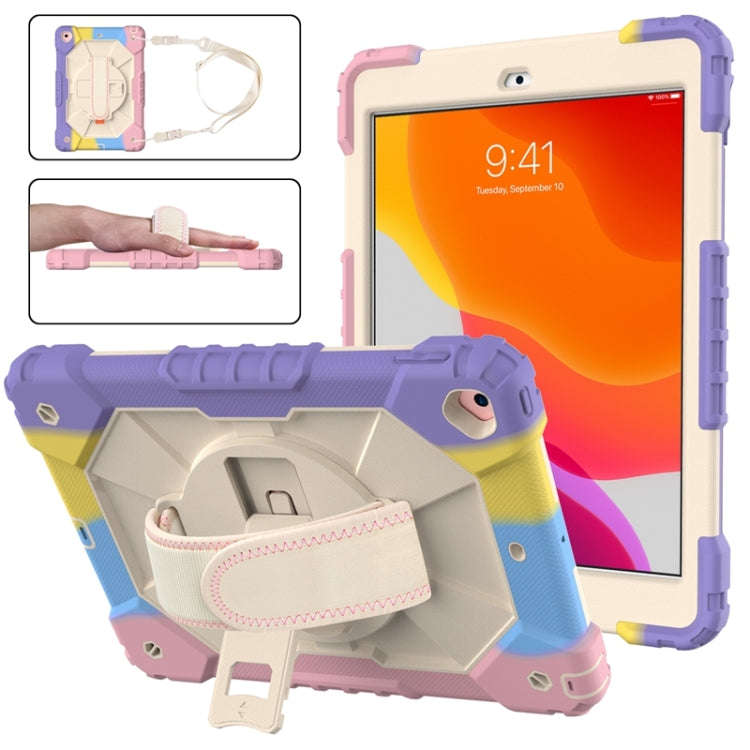 Contrast Color Robot Shockproof Silicon + PC Protective Case with Holder & Shoulder Strap, For iP...