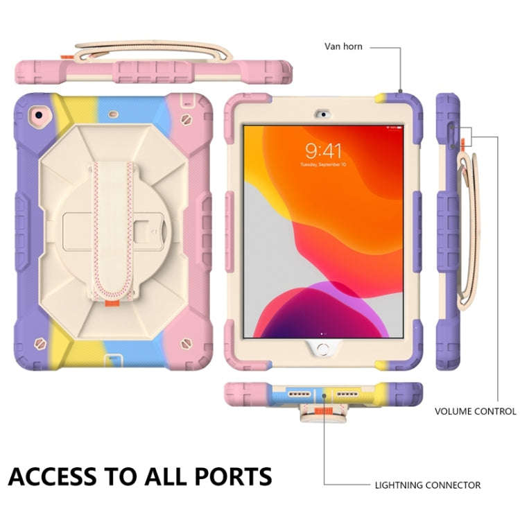 Contrast Color Robot Shockproof Silicon + PC Protective Case with Holder & Shoulder Strap, For iP...
