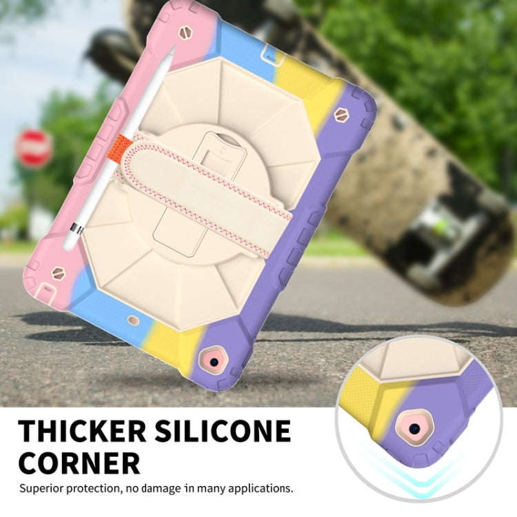 Contrast Color Robot Shockproof Silicon + PC Protective Case with Holder & Shoulder Strap, For iP...