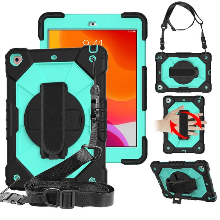 Contrast Color Robot Shockproof Silicon + PC Protective Case with Holder & Shoulder Strap, For iP...