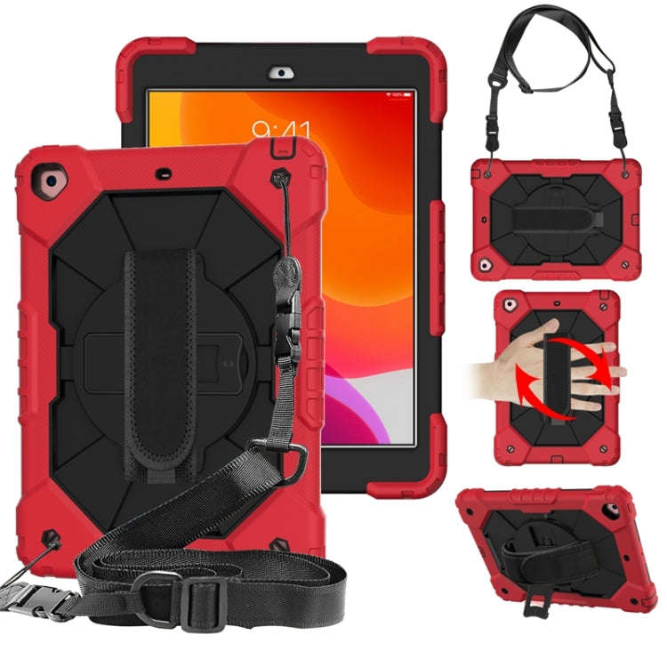 Contrast Color Robot Shockproof Silicon + PC Protective Case with Holder & Shoulder Strap, For iP...