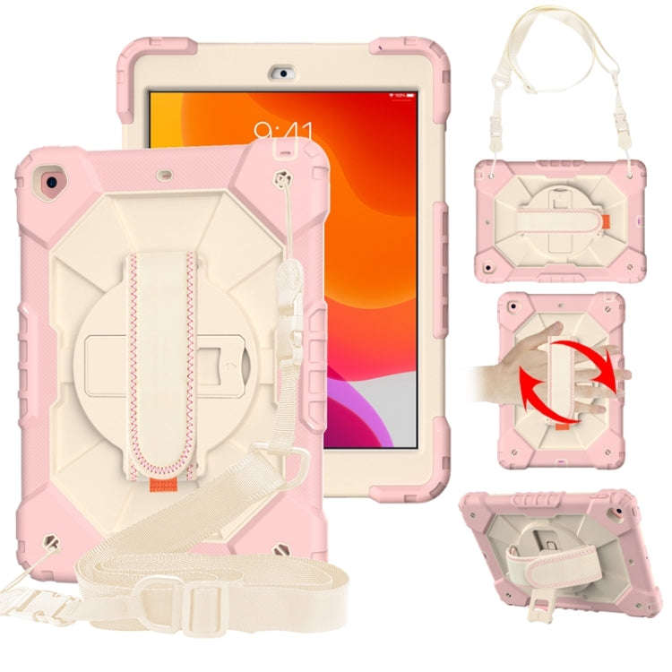 Contrast Color Robot Shockproof Silicon + PC Protective Case with Holder & Shoulder Strap, For iP...