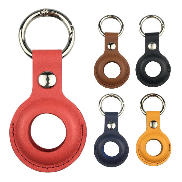 Shockproof Anti-scratch Leather Protective Case Cover Key Chain with Hang Loop For AirTag 2nd Gen...
