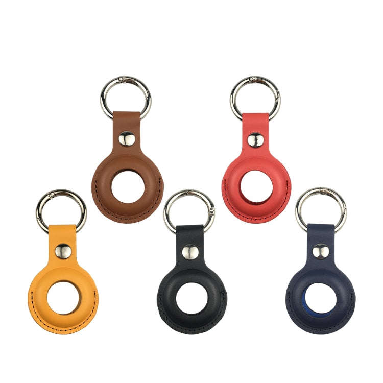 Shockproof Anti-scratch Leather Protective Case Cover Key Chain with Hang Loop For AirTag 2nd Gen...