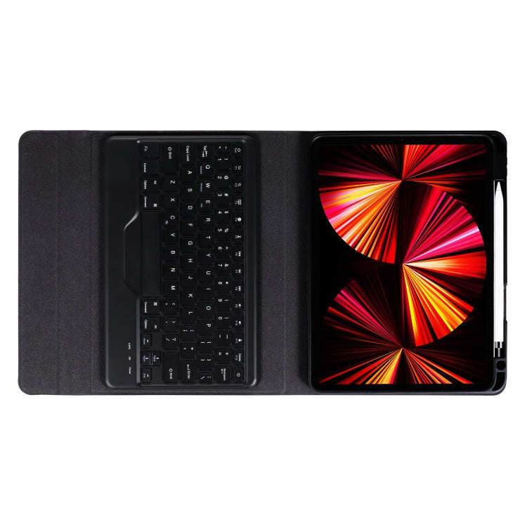 B011 Splittable Bluetooth Keyboard Leather Case with Triangle Holder & Pen Slot, For iPad 9.7 201...