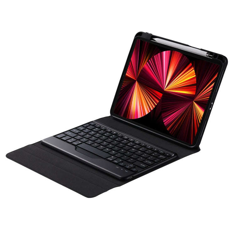 B011 Splittable Bluetooth Keyboard Leather Case with Triangle Holder & Pen Slot, For iPad 9.7 201...