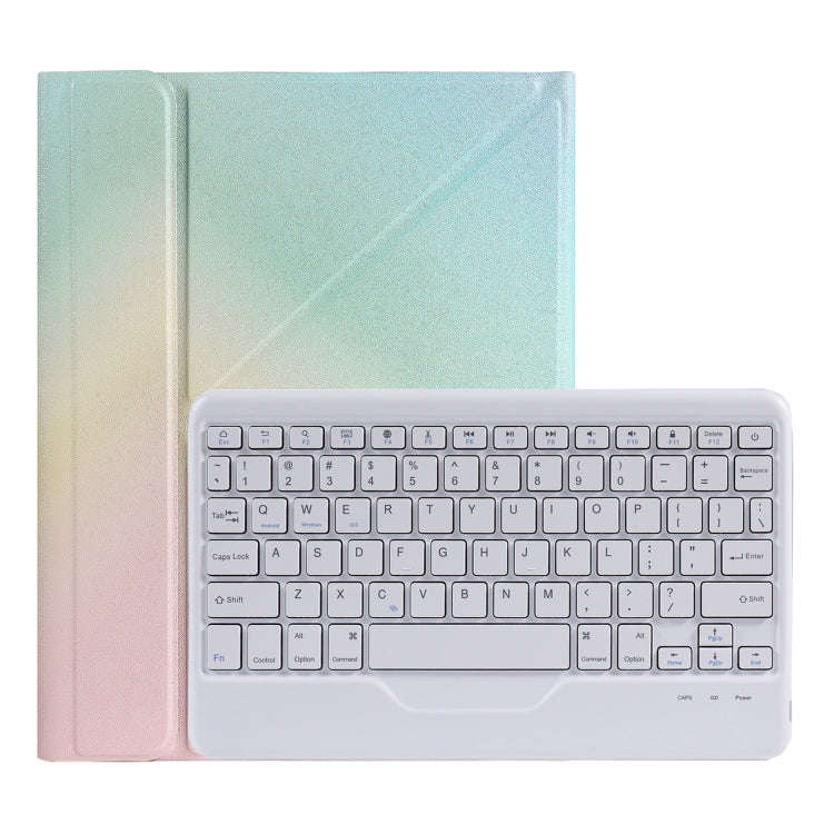 B011 Splittable Bluetooth Keyboard Leather Case with Triangle Holder & Pen Slot, For iPad 9.7 201...