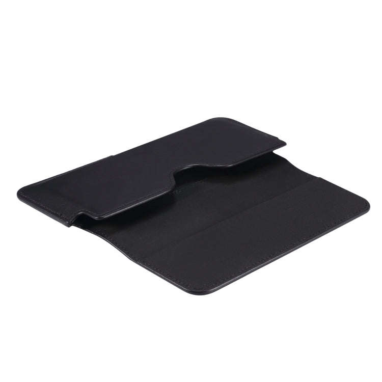 Universal Cow Leather Horizontal Mobile Phone Leather Case Waist Bag For 7.2 inch and Below Phone...