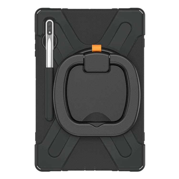Silicone + PC Protective Case with Holder & Shoulder Strap, For Samsung Galaxy Tab S8+ / Tab S8 P...