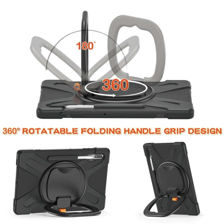 Silicone + PC Protective Case with Holder & Shoulder Strap, For Samsung Galaxy Tab S8+ / Tab S8 P...