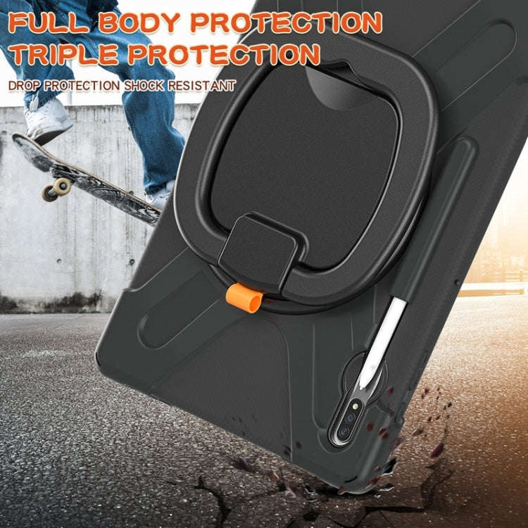 Silicone + PC Protective Case with Holder & Shoulder Strap, For Samsung Galaxy Tab S8+ / Tab S8 P...