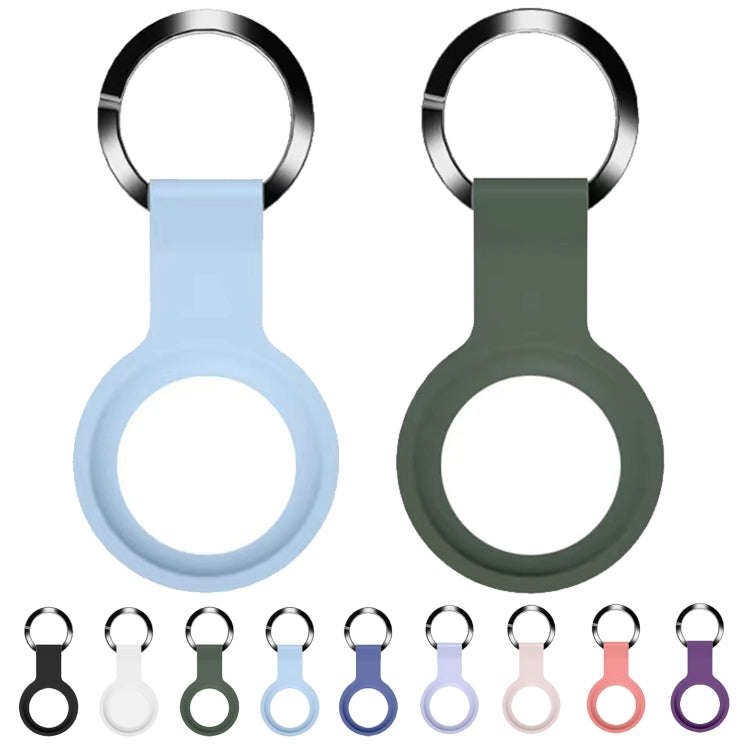 Mutural Liquid Silicone Protective Case with Key Ring for AirTag 2nd Gen / AirTag 1st Gen