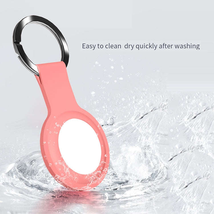Mutural Liquid Silicone Protective Case with Key Ring for AirTag 2nd Gen / AirTag 1st Gen