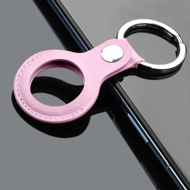 Mutural PU Leather Protective Case with Key Ring for AirTag 2nd Gen / AirTag 1st Gen