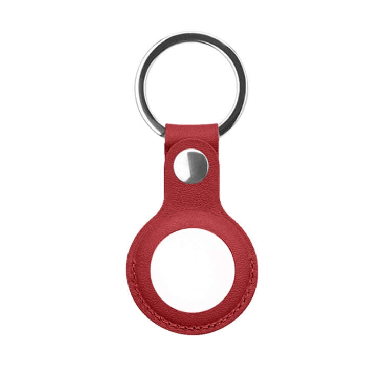 Mutural PU Leather Protective Case with Key Ring for AirTag 2nd Gen / AirTag 1st Gen