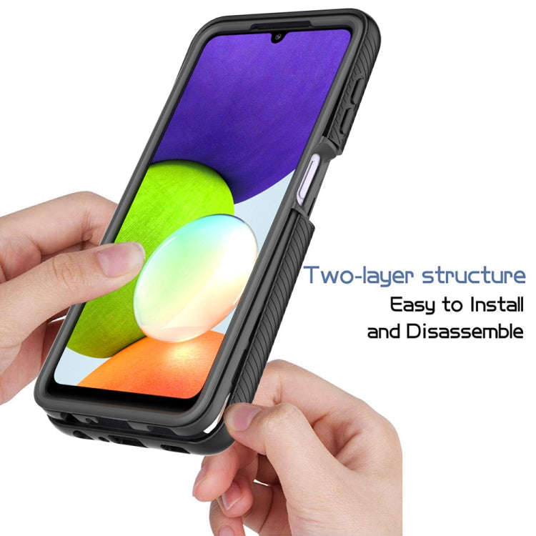 Starry Sky Solid Color Series Shockproof PC + TPU Case, For Samsung Galaxy A22 4G
