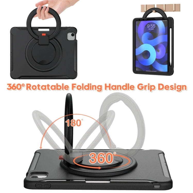 Shocproof Silicone + PC Protective Case with 360 Degree Rotation Foldable Handle Grip Holder & Pe...