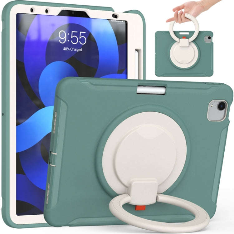 Shocproof Silicone + PC Protective Case with 360 Degree Rotation Foldable Handle Grip Holder & Pe...