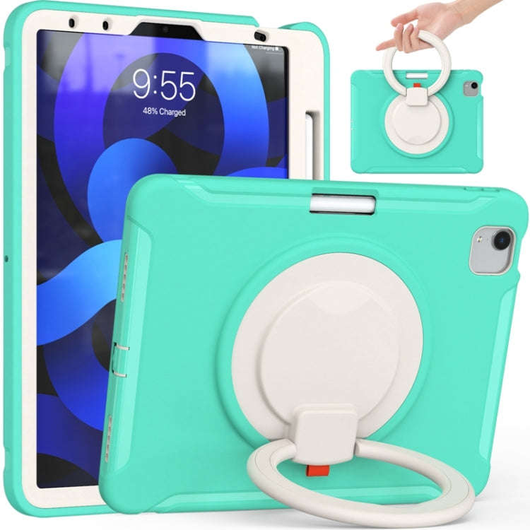 Shocproof Silicone + PC Protective Case with 360 Degree Rotation Foldable Handle Grip Holder & Pe...