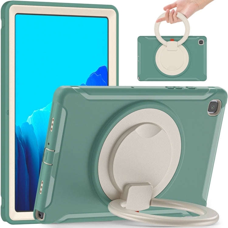 Shocproof Silicone + PC Protective Case with 360 Degree Rotation Foldable Handle Grip Holder & Pe...