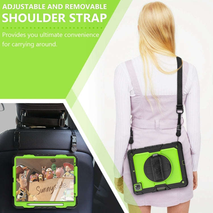 Shockproof Colorful Silicone + PC Protective Case with Holder & Shoulder Strap & Hand Strap & Pen...